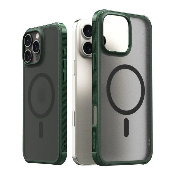iPhone 16 Pro Max Araree Duple Armor Magsafe Cover - Green - Tashqila
