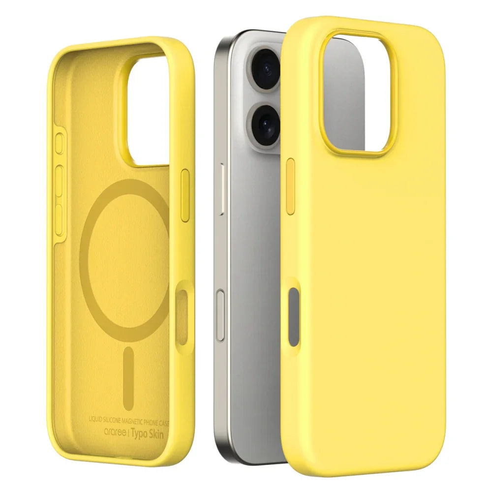 iPhone 16 Pro Max Araree Typo Skin Cover - Yellow - Tashqila