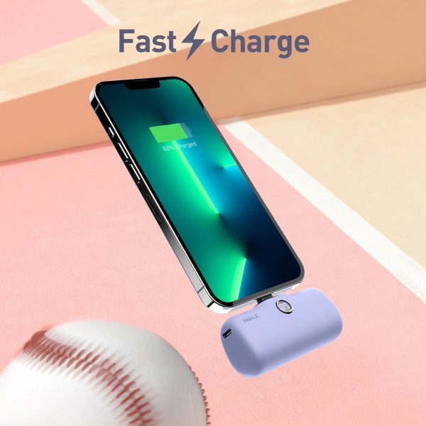 iWalk 4800mAh Lightning 20W Pocket Power Bank - Purple