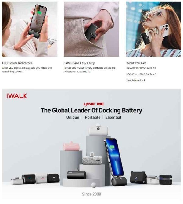 iWalk 4800mAh 20W Pocket Power Bank