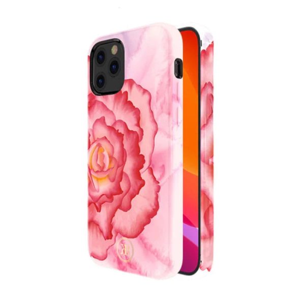 iPhone 12 & 12 Pro Kingxbar Peony Flower Case - Pink - Tashqila