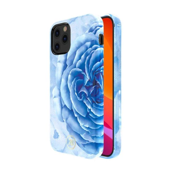 iPhone 12 Pro Max Kingxbar Peony Flower Case - Blue - Tashqila