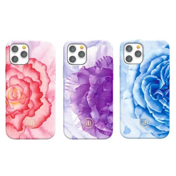 iPhone 12 Pro Max Kingxbar Peony Flower Case - Blue - Tashqila