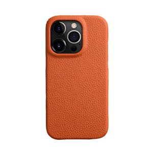 Melkco iPhone 14 Pro Premium Leather Magsafe Cover - Orange - Tashqila